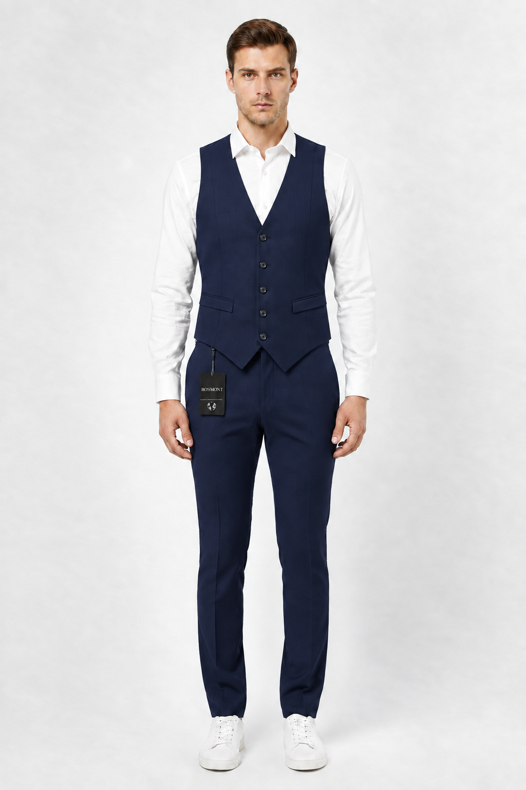 Conjunto de chaleco y pantalón en azul marino