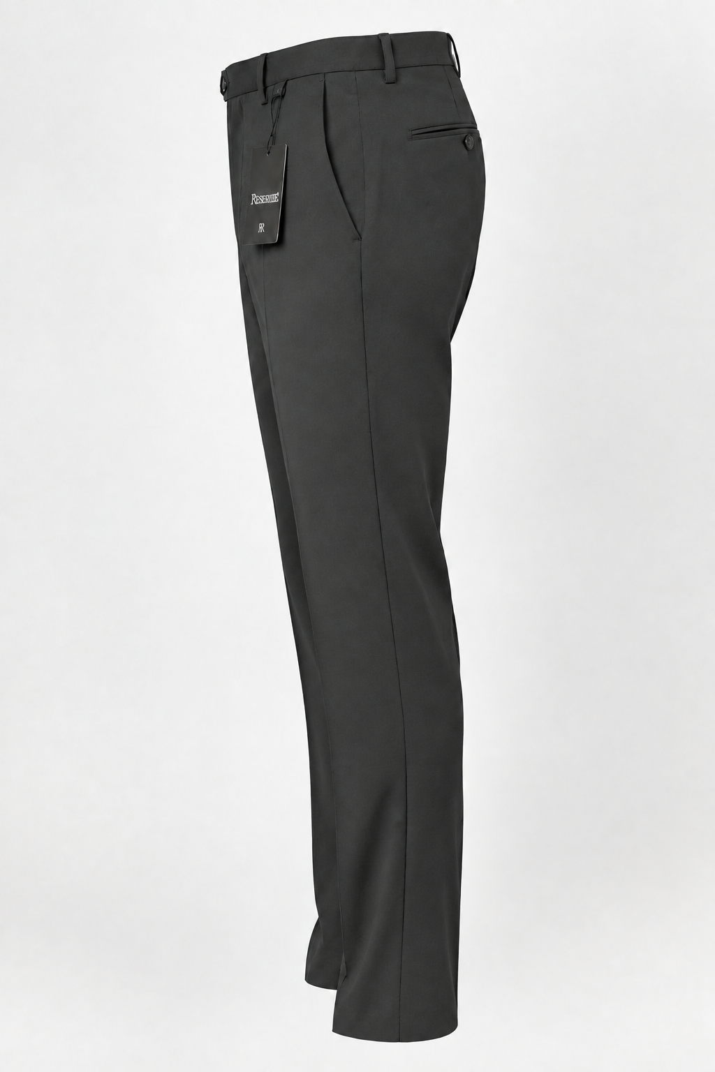 pantalón vista lateral gris liso